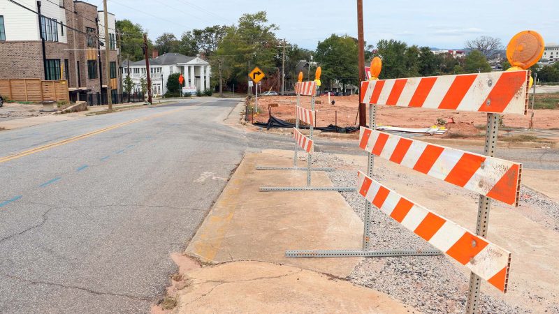 County Square redevelopment progress in downtown Greenville. Photo taken Oct. 15, 2024 along University Ridge and Howe Street.
